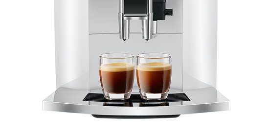 Jura e6 spouts for two beverages and double