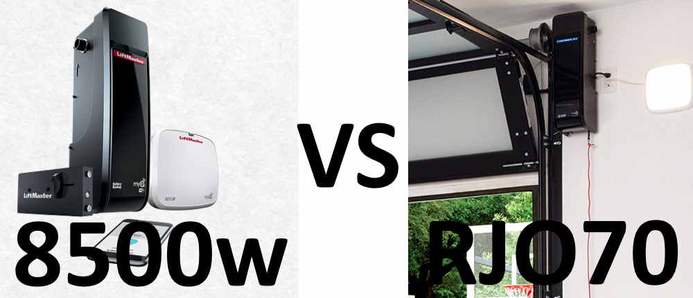 Chamberlain RJO70 vs 8500W wall-mount garage door opener