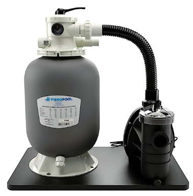 Fibropool pool pump with sand filter